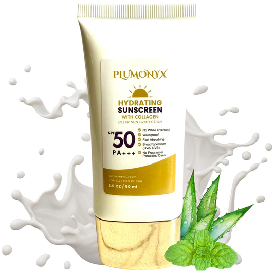 Mineral Sunscreen SPF 50+ | Collagen + Zinc | Reef Safe, No White Cast, Clean & Hydrating Face Protection
